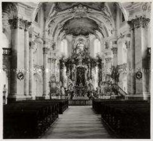 Bad Staffelstein, Basilika Vierzehnheiligen (Wallfahrtskirche), Inneres, Gesamtansicht