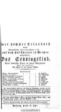 Das Sonntagskind