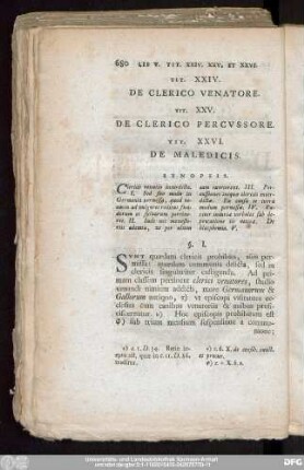 Tit. XXIV. De Clerico Venatore.