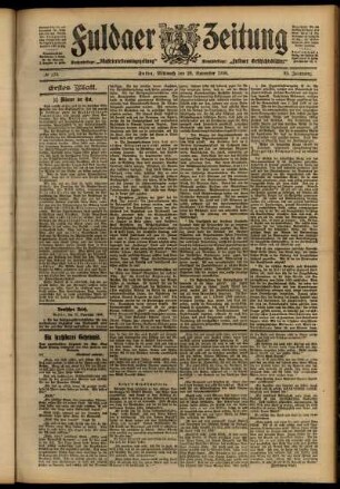 Erste Ausgabe vom Mittwoch, den 28. November 1906.