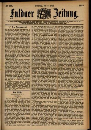Ausgabe vom Dienstag, den 08. Mai 1888.