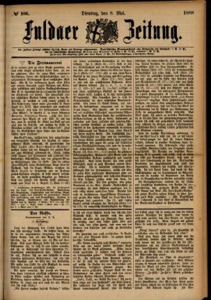 Ausgabe vom Dienstag, den 08. Mai 1888.