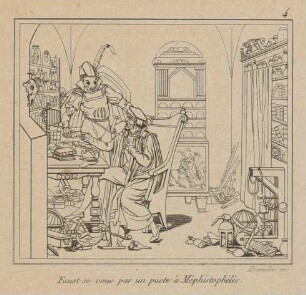 Faust se voue par un pacte à Méphistophélès