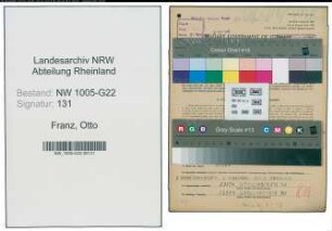 Entnazifizierung Otto Franz , geb. 08.09.1900 (Metzger)