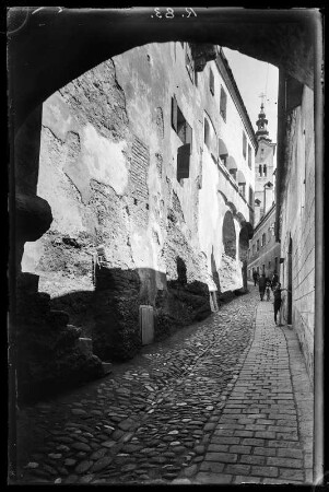 Österreich, Steyr. Blick in die Badgasse