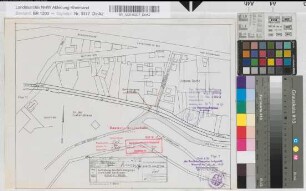 Aufhebung des Bahnüberganges in km 0,990 der Strecke Kreuztal-Wallau: Lageplan, M. 1:1.000 Stnr.: 94, Iwü, Bunr.: 5, Blnr.: 1