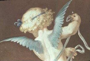 Putto mit Girlande