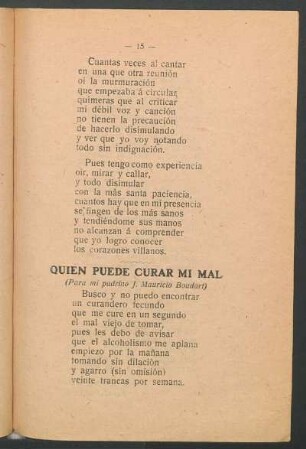 Quien puede curar mi mal