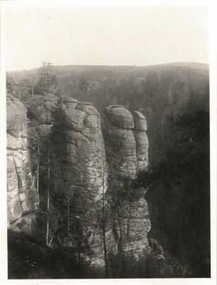 Elbsandsteingebirge. Die Habersäcke am Brand (Glockenförmige Verwitterungsformen)