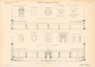 Hasebrücke, Meppen Umbau: Details: Ansichten, Aufsichten, Schnitte 1:10