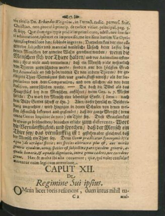 Caput XII. De Regimine Sui ipsius.