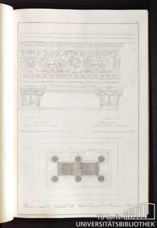 Pianta e parti del Piedistallo della Statua Equestre di Bartolomeo Colleoni