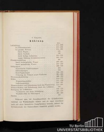 6. Kapitel. Kühlung.