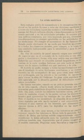 La crisis austriaca