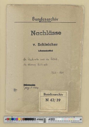 Politische Angelegenheiten der Reichswehr