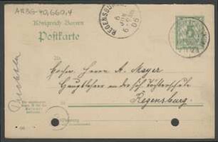 Brief von Wolfgang Puchtler an Anton Mayer