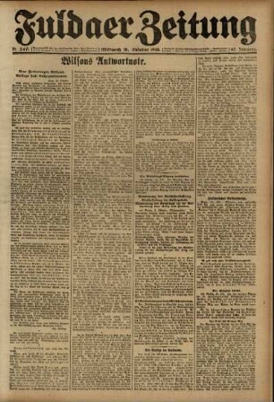 Ausgabe vom Mittwoch, den 16. Oktober 1918.