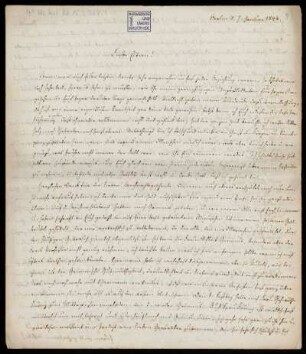 Brief von Wilhelm Christoph Friedrich Arnold an Nikolaus Ludwig Arnold und Marie Dorothea Juliane Ernst