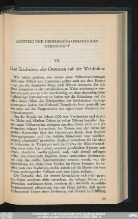 Aufstieg Und Niedergang Osmanischer Herrschaft