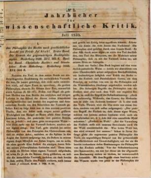Jahrbücher für wissenschaftliche Kritik. 1835, Bd. 2