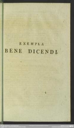 Exempla Bene Dicendi