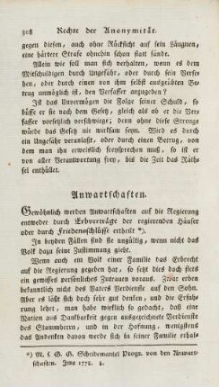308, Anwartschaften