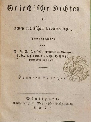Homer's Werke, 6. Ilias ; Bdch. 1