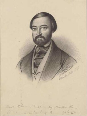 Bildnis Valério, Theodore (1819-1879), Maler, Lithograph