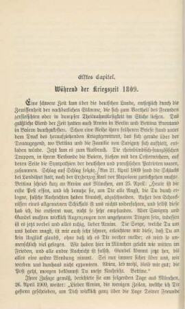 Elftes Capitel. Während der Kriegszeit 1809