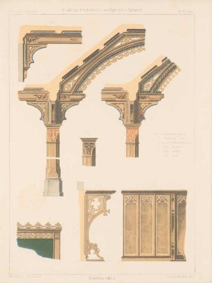 Bahnhöfe, Karlsruhe: Details (aus: Architektonisches Skizzenbuch, H. 9, 1853)