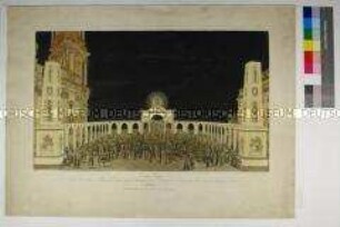 Ehrenbogen vor dem Dresdener Schloss zu Ehren Napoleons am 18. Juli 1807