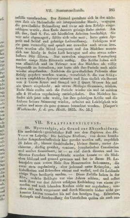 VII. Staatsarzneikunde.