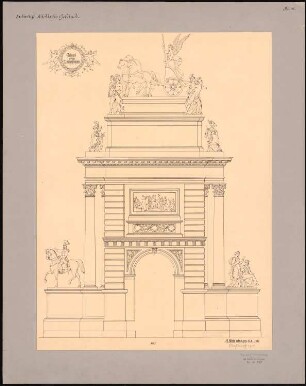 Triumphbogen: Seitenansicht 1:50