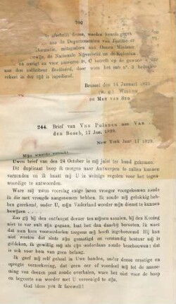 244. Brief van Van Polanen aan Van den Bosch,, 17 Jan. 1829