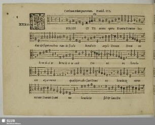 XXXVI. Anonymus: Benedicite omnia opera
