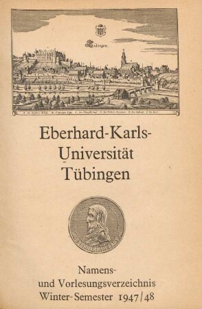 Vorlesungsverzeichnis 1947/48