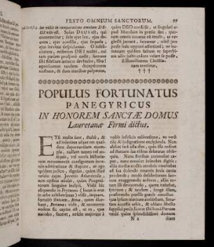 99-111, 8. Panegyricus in honorem Sanctae Domus Lauretanae dictus Firmi