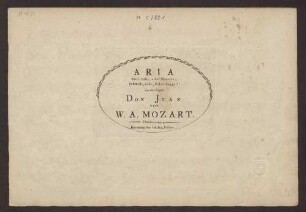 Aria Batti, batti, o bel Masetto, Schmäle, tobe, lieber Iunge! : aus der Oper: Don Juan