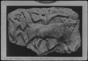 Berlin, Staatl. Mus., Tonrelief m. Gilgamesh u. Enkidu 18. Jhd.