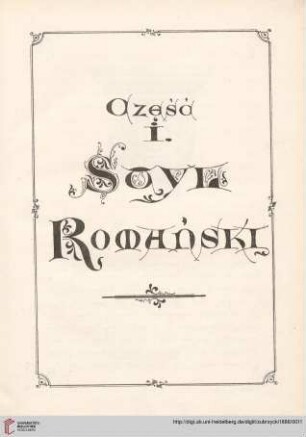 Część I: Styl romański