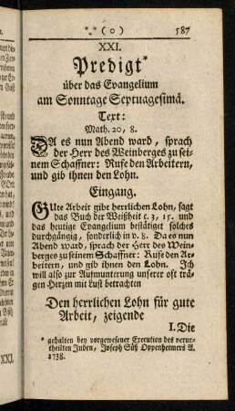 587-610, XXI. Predigt