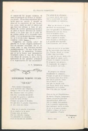 Ricordando tiempos viejos