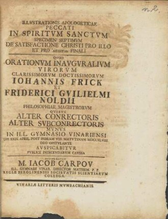 7.1748: De Satisfactione Christi Pro Illo Et Pro Apistia Finali