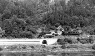 Reinhardtsdorf-Schöna-Schöna. Gelobtbachmühle von Tschechien aus