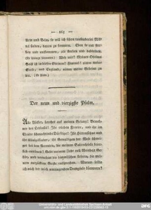 Der neun und vierzigste Psalm.