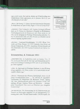 Donnerstag, 8. Februar 1951