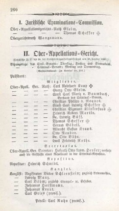 II. Ober-Appellations-Gericht.