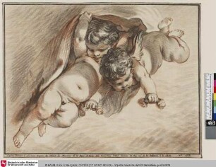 [Zwei Amoretten; Groupe d'enfants]