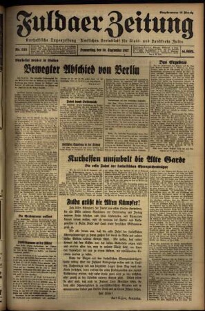Ausgabe vom Donnerstag, den 30. September 1937.