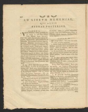 Ad Librum Nehemiae, Qui Aliis Esdrae Posterior